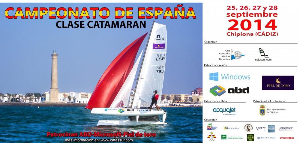 Campeonato de España de Catamaran. 25 al 28 de Septiembre de 2014. Chipiona-Cádiz (España)